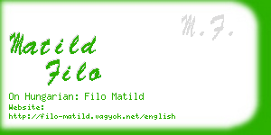 matild filo business card